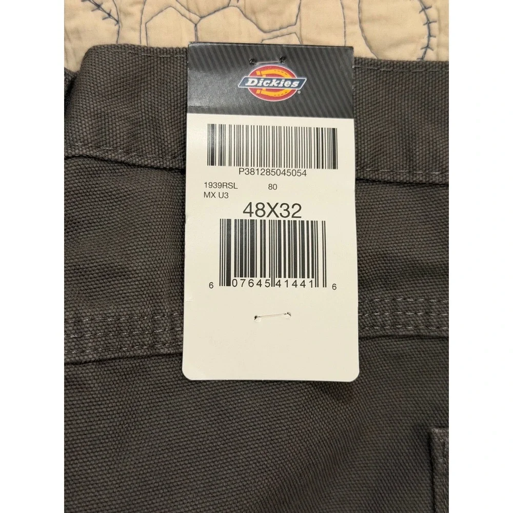 Dickies Carpenter Jeans Mens 48x32 Gray NWT Relaxed Fit Duck Work Pants 1939RSL